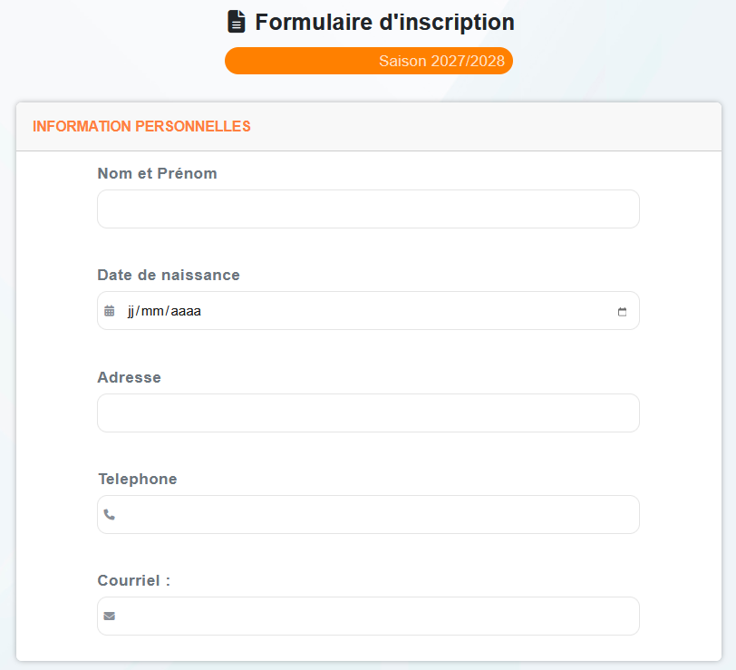 Registration Form