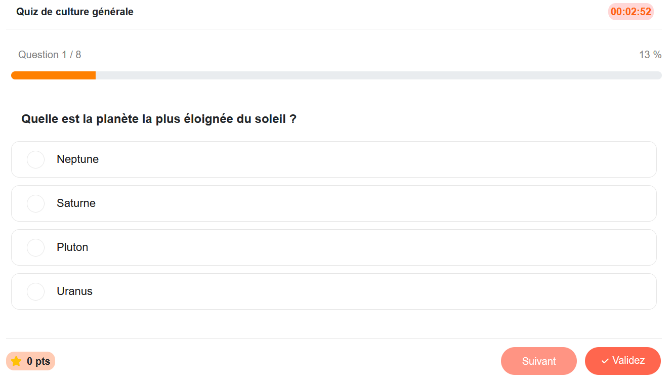 General knowledge quiz
