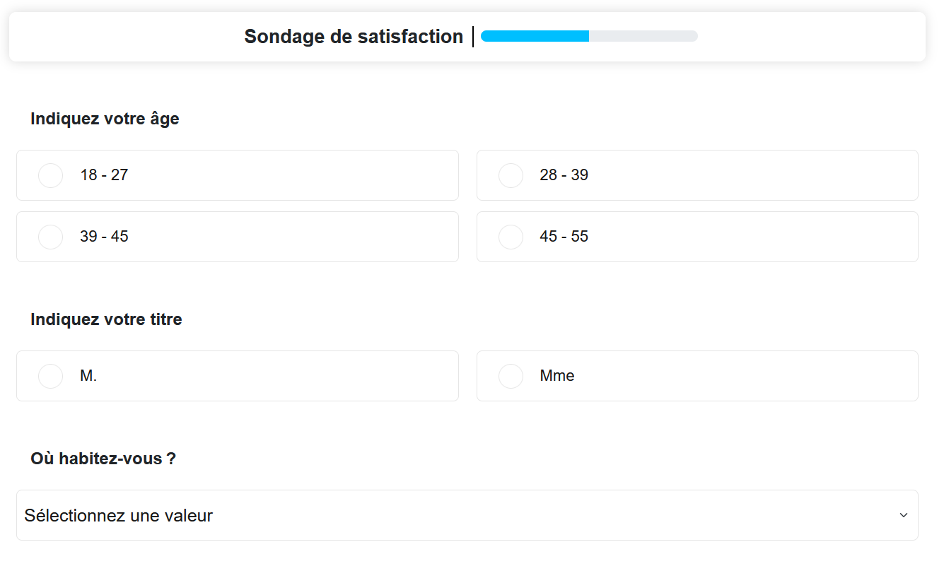 Satisfaction survey