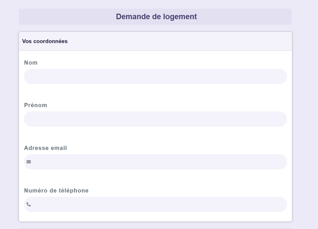 Demande de logement